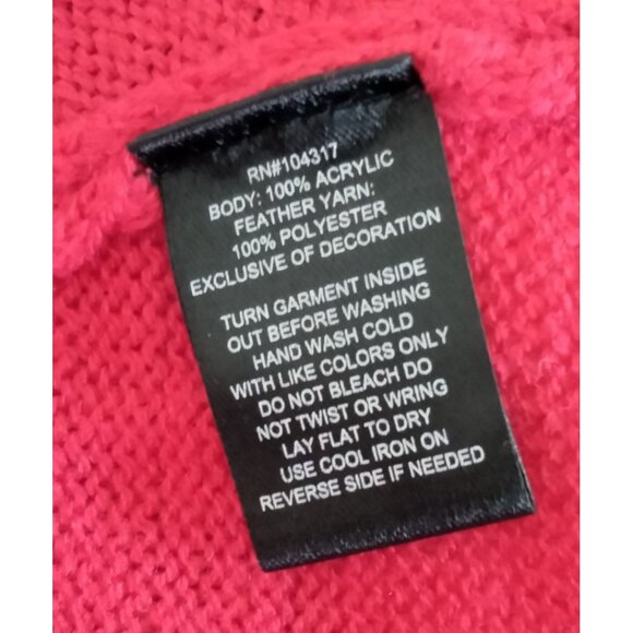 Allison Brittney Plus Size 1X Santa Red Knit Sweater Dress Christmas Holiday - Picture 7 of 10